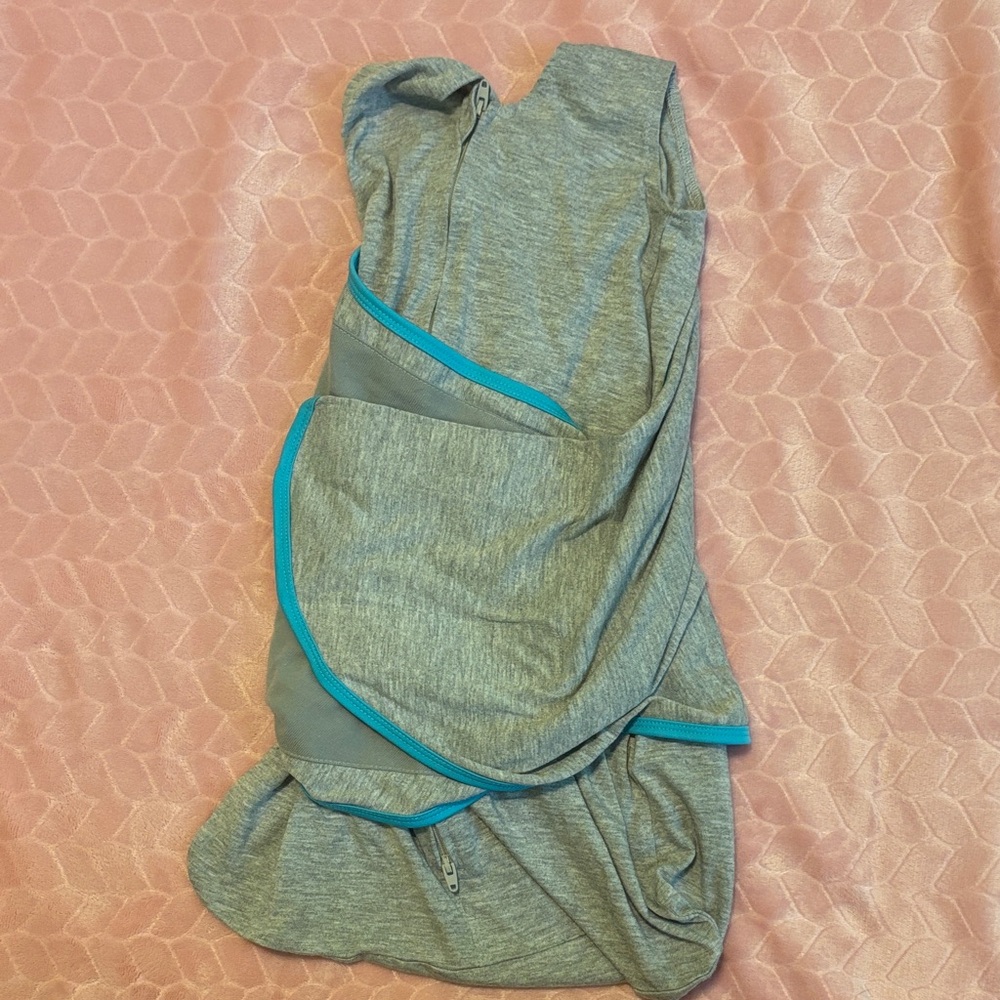 Halo Ideal Temp Sleepsack Swaddle— grey and teal